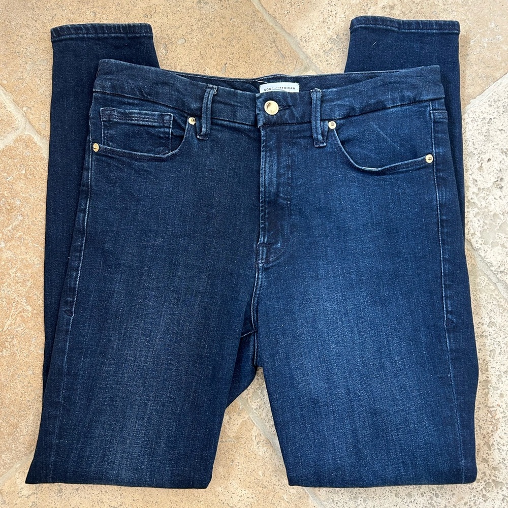 Good American Good Legs Skinny Jeans – Dark Wash, Size 10/30